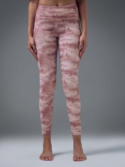 Technosport - Pink Polyester Mid Waist Tight