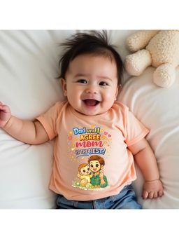 KNITROOT - Mother's Day Theme Daddy and I Agree Mom Is The Best T