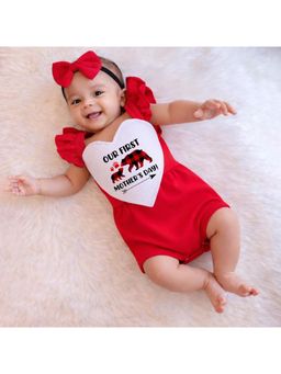 KNITROOT - Mother's Day Theme Our First Mother's Day Onesie With Hairband