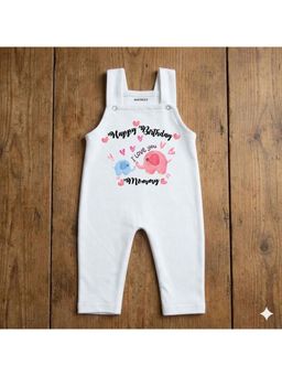 KNITROOT - Birthday Theme Happy Birthday Mommy Dungaree