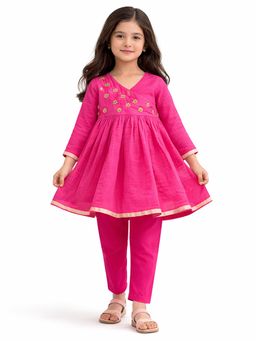 Tiny Pants - Girls Pink Kurta and Pant