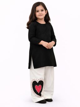 Tiny Pants - Girls Black Kurta & Pant