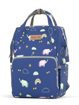 Polka Tots - Diaper Bag Large Capacity With 17 Pockets For Moms & Dads - Blue