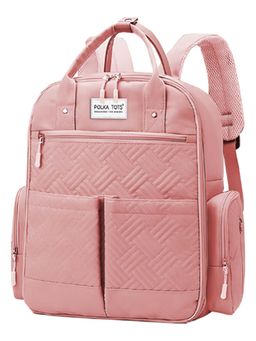 Polka Tots - Peach Chic Class Diaper Bag With 2 Stroller Straps