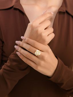 Voylla - Zodiac Cancer Enamel Ring