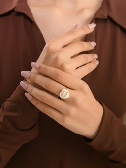 Voylla - Zodiac Aquarius Enamel Ring