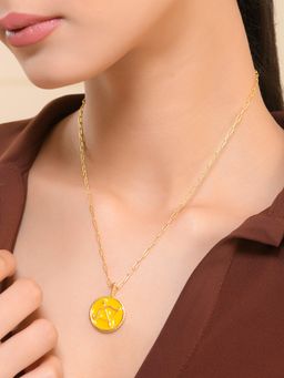 Voylla - Zodiac Sagittariusand Evil Eye Reversible Pendant