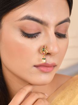 Voylla - Gold Essentials Pearl Adorned Nose Pin