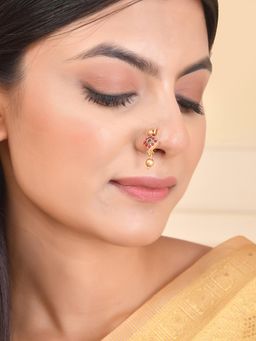 Voylla - Gold Essentials Graceful Petals Nose Pin