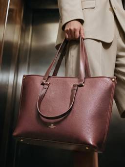 Akiki London - Harlow Vegan Leather Solid Brown Handbag (L)