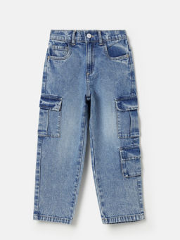 United Colors of Benetton - Blue Loose Fit Solid Jeans