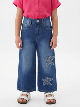 United Colors of Benetton - Blue Loose Fit Washed Jeans