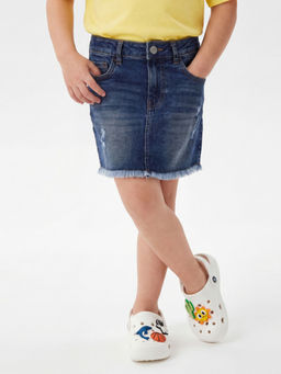 United Colors of Benetton - Blue Regular Fit Solid Skirt