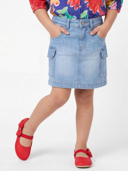 United Colors of Benetton - Blue Regular Fit Solid Skirt