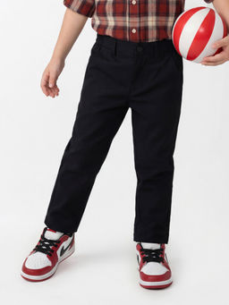 United Colors of Benetton - Black Straight Fit Solid Trousers