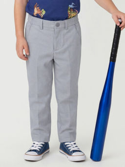 United Colors of Benetton - Grey Straight Fit Solid Trousers