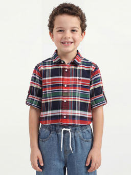 United Colors of Benetton - Multi-Color Regular Fit Spread Collar Checkered Shirt