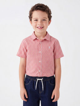 United Colors of Benetton - Regular Fit Spread Collar Checkered Shirt