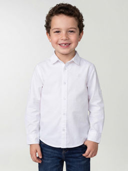 United Colors of Benetton - White Regular Fit Spread Collar Solid Shirt