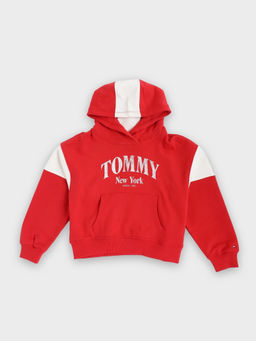 Tommy Hilfiger - Red Relaxed Fit Cotton Hoodie