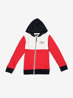 Tommy Hilfiger - Red Colorblock Regular Fit Cotton Jacket