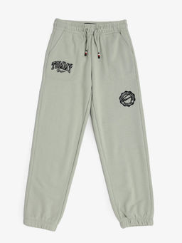 Tommy Hilfiger - Green Relaxed Fit Typographic Mid Rise Joggers