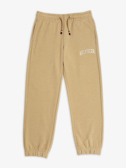 Tommy Hilfiger - Beige Relaxed Fit Solid Mid Rise Joggers