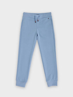 Tommy Hilfiger - Blue Regular Fit Solid Mid Rise Joggers