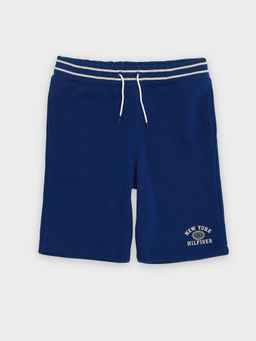 Tommy Hilfiger - Blue Regular Fit Solid Mid Rise Shorts