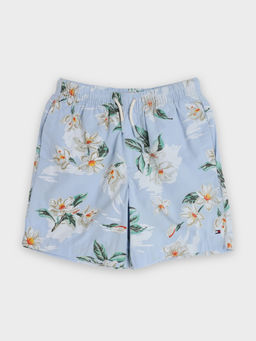 Tommy Hilfiger - Blue Regular Fit Floral Mid Rise Shorts