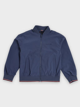 Tommy Hilfiger - Blue Solid Regular Fit Polyester Jacket