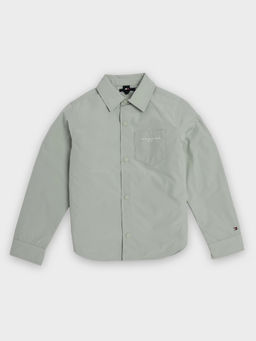 Tommy Hilfiger - Green Solid Relaxed Fit Polyester Jacket