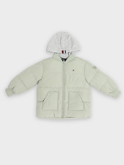 Tommy Hilfiger - Green Logo Relaxed Fit Polyester Jacket