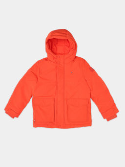 Tommy Hilfiger - Red Solid Regular Fit Polyester Jacket