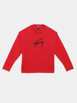 Tommy Hilfiger - Red Relaxed Fit Cotton Sweatshirt