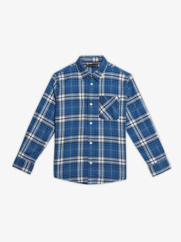Tommy Hilfiger - Blue Checks Relaxed Fit Cotton Shirt