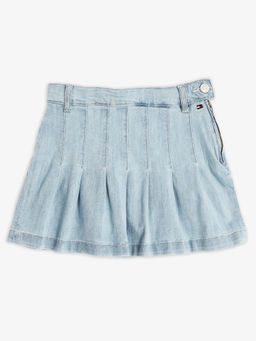 Tommy Hilfiger - Blue Regular Fit Solid Mid Rise Skirt