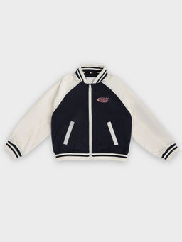Tommy Hilfiger - Navy Blue Relaxed Fit Nylon Bomber Jacket
