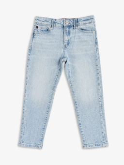 Tommy Hilfiger - Blue Light-Wash Straight Fit Jeans