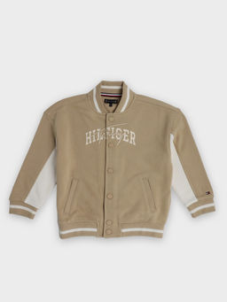 Tommy Hilfiger - Beige Colorblock Oversized Fit Nylon Jacket