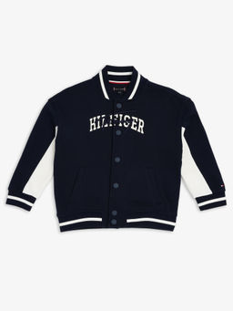 Tommy Hilfiger - Navy Blue Colorblock Oversized Fit Nylon Jacket