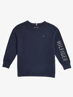 Tommy Hilfiger - Navy Blue Logo Relaxed Fit Cotton T-shirt