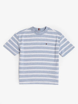 Tommy Hilfiger - Blue Striped Regular Fit Cotton T-shirt
