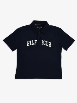 Tommy Hilfiger - Navy Blue Logo Relaxed Fit Cotton Polo T-shirt