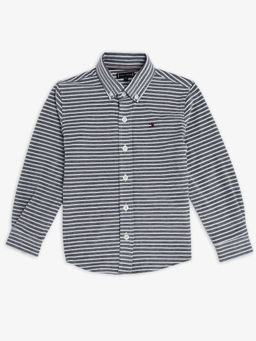 Tommy Hilfiger - Blue Striped Regular Fit Cotton Shirt
