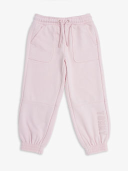 Tommy Hilfiger - Pink Relaxed Fit Typographic Mid Rise Joggers