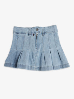 Tommy Hilfiger - Blue Regular Fit Solid Mid Rise Skirt