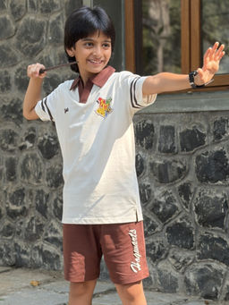 Napchief - Off White Harry Potter Hogwarts Polo T-shirt & Shorts