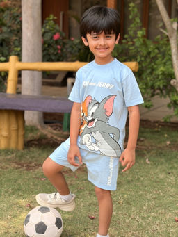 Napchief - Blue Tom and Jerry The OG Duo T-shirt & Shorts