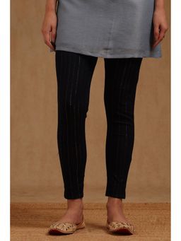 Soch - Womens Navy Blue Striped Pant